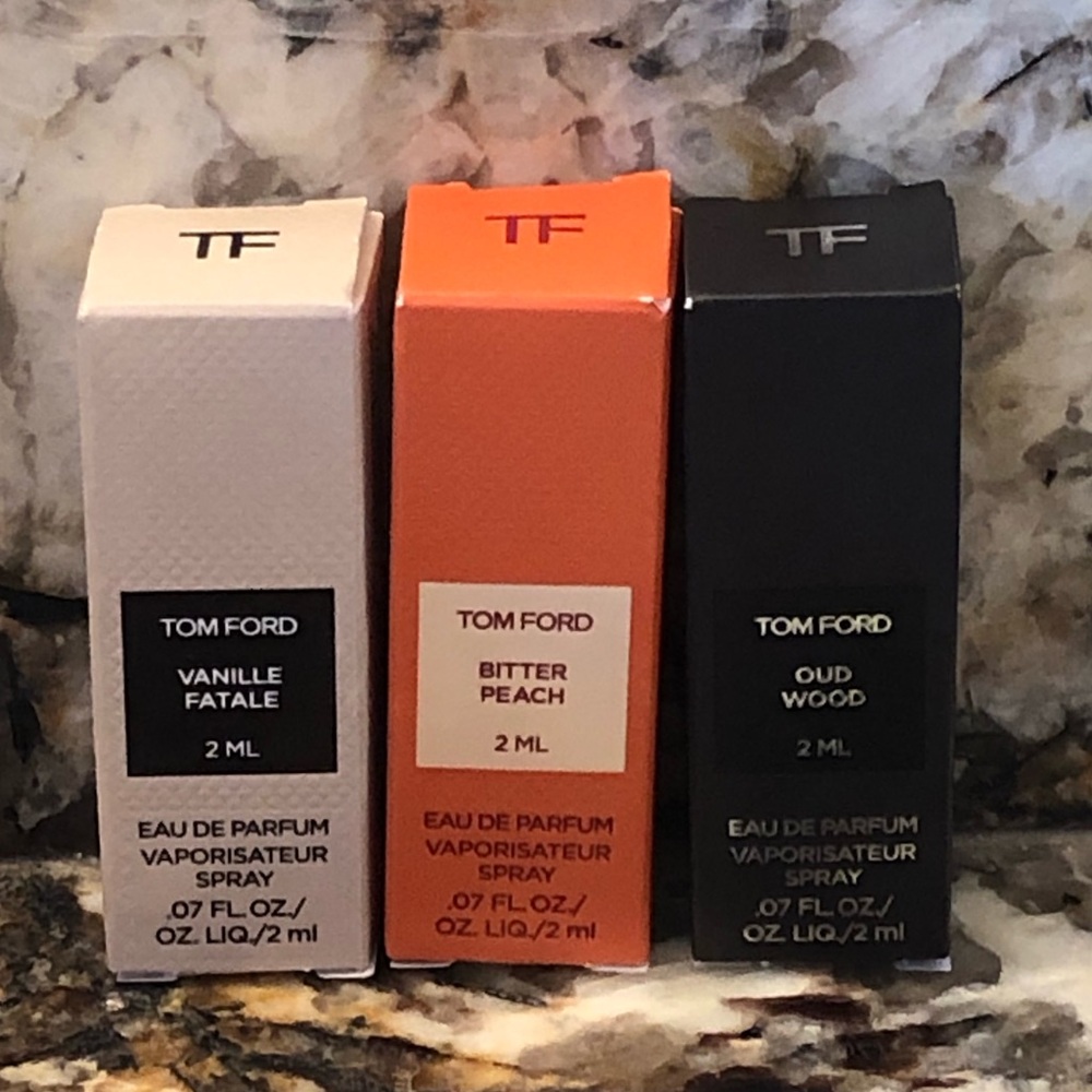 Set of 3 Mixed Tom Ford 2ml Sample Vials Bundle